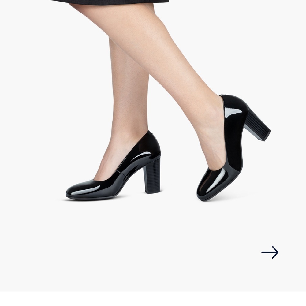 Skypro Patent Black heels